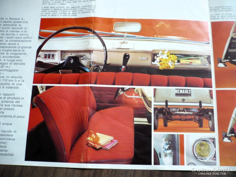 Old Renault 4 advertising brochure '60s