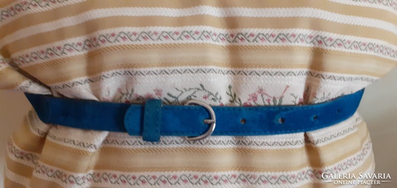 Blue casual women's belt. . 8.