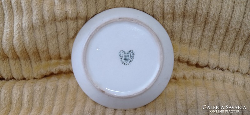 Antique, heart-stamped, Zsolnay cup. Coffee tea cup. Cafe house.