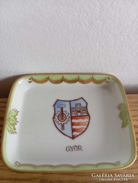 Herend porcelain. Victoria pattern. Bowl with coat of arms of Győr.