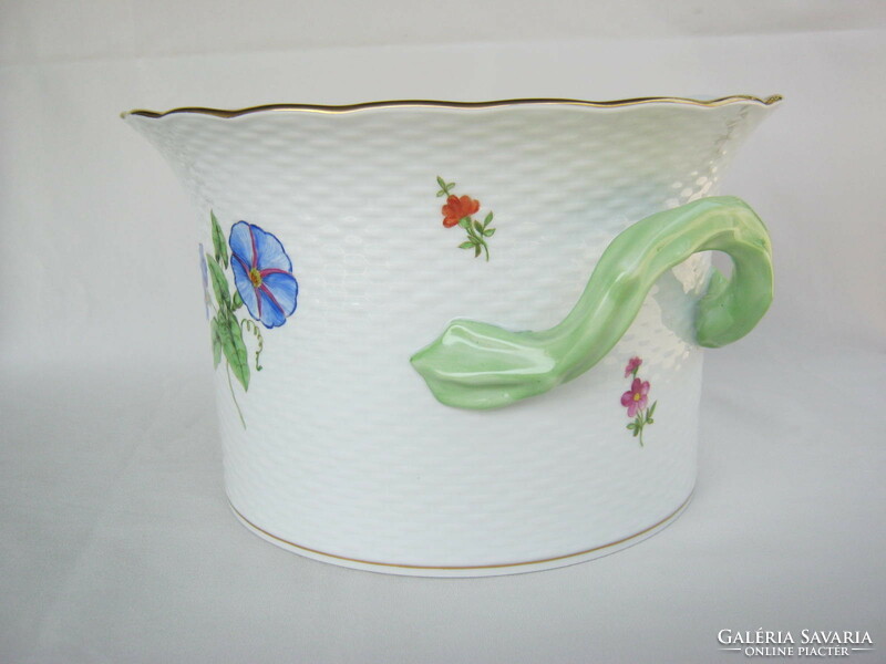 Retro ... Herendi porcelán kaspó nagyobb méret 26x16 cm