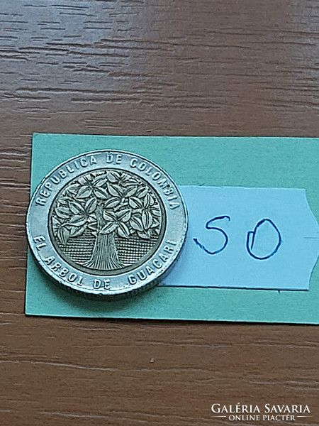 KOLUMBIA COLOMBIA 500 PESO 2004 BIMETÁL, Sámánfa (Samanea saman)  SO