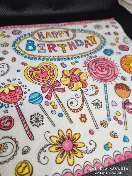 Special birthday paper napkin