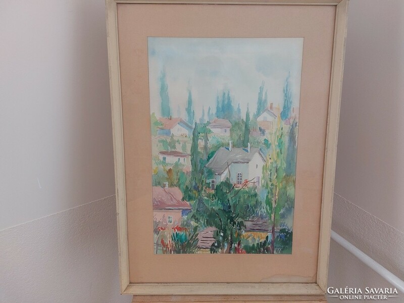 (K) István dicházy's beautiful watercolor painting with a 53x74 cm frame.