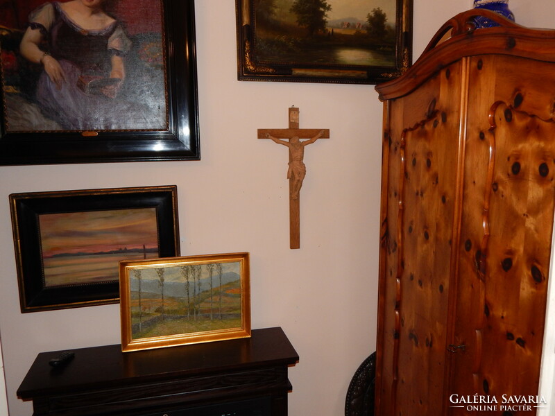 Large wooden cross, corpus, crucifix in excellent condition; . From the early 1900s