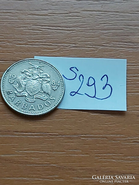Barbados 10 cents 1984 bonaparte seagull, copper-nickel s293