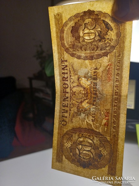 1951 Ropogós 50 Forintos Ritka Bankjegy.