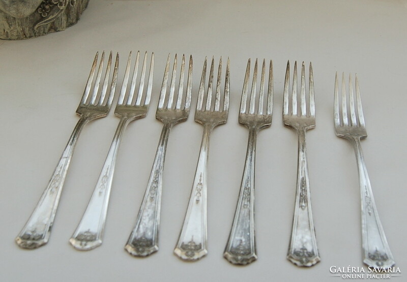 Antique tudor plate dining forks made in usa