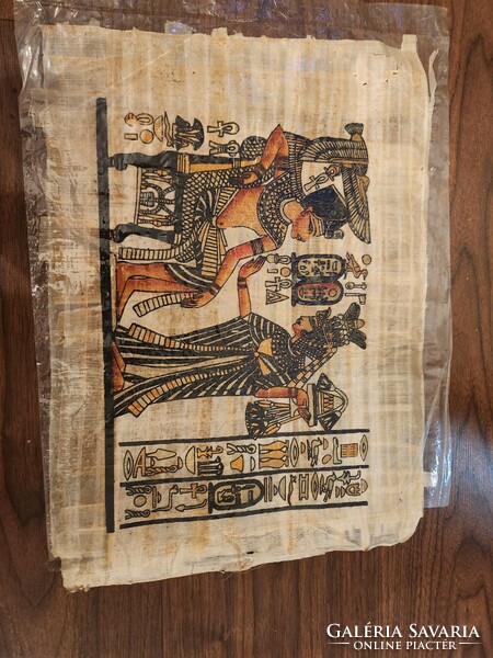 Egyiptomi kézzel festett papirusz