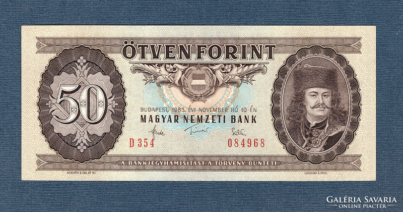 50 Forint 1983 EF- aUNC