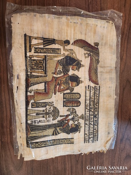 Egyptian hand painted papyrus