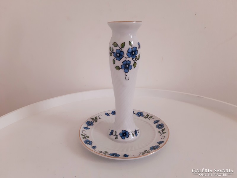 Zsolnay forget-me-not flower pattern candle holder