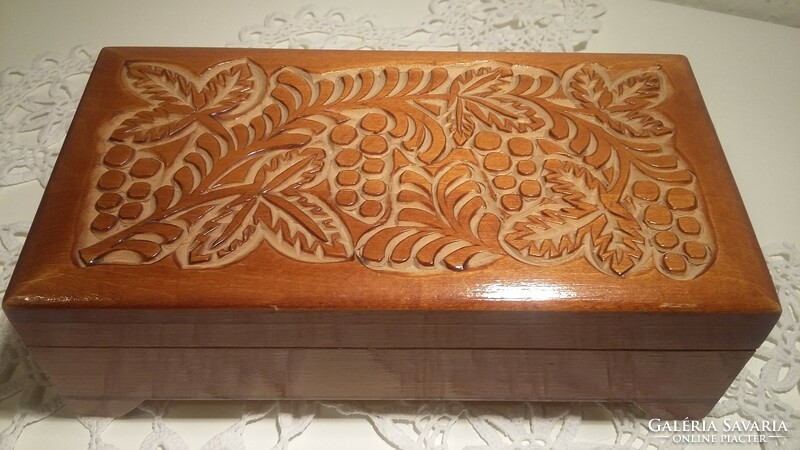 Carved wooden box, very nice