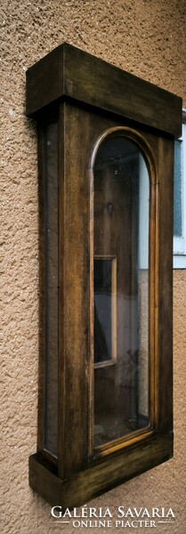 Antik fali vitrin ereklye tartó szobor tartó fali vitrin szekrény Fali Óra doboz 1,2,3 súlyú óràhoz