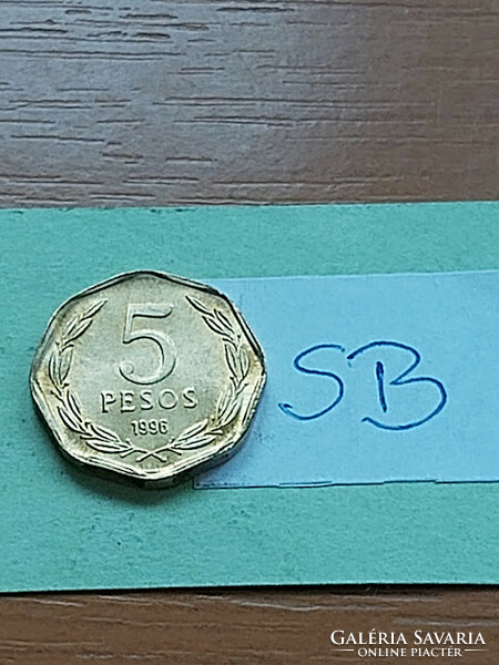 CHILE 5 PESO 1996 Alumínium-Bronz, Bernardo O'Higgins   SB