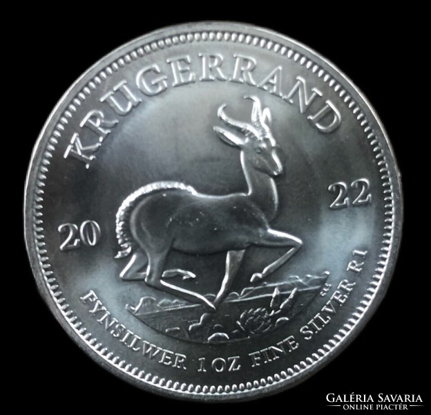 Krugerrand silver color coin, South Africa