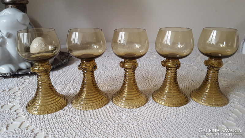 5 pcs. Special, rare Römer glass