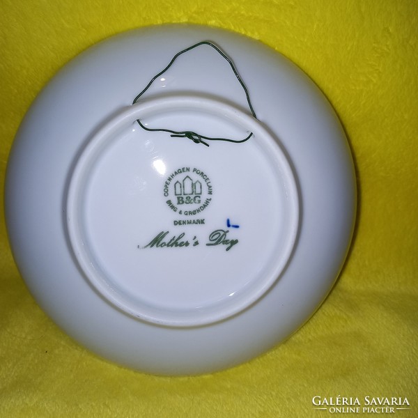 1991 " Anyák Napja " .Coppenhagen porcelán fali tányér, falidísz. B & G.