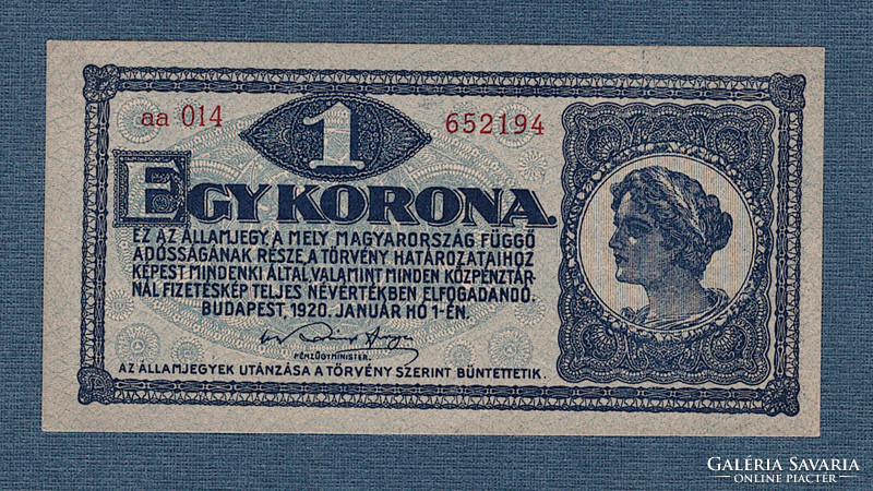 1 Korona 1920 UNC