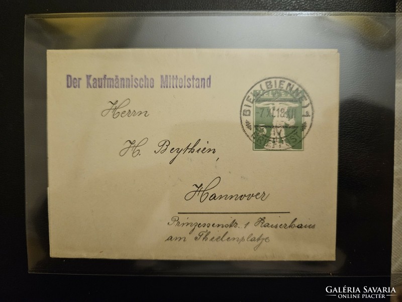 1918-As price stamp letter 5 Swiss rappen