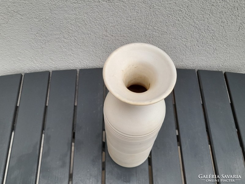 Clean white ceramic vase