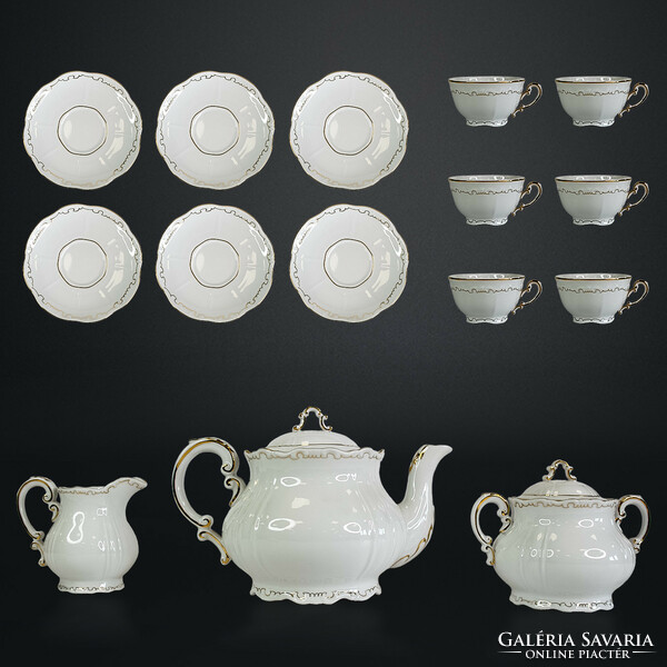 Zsolnay tea set for 6 people