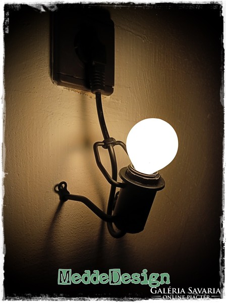 Meddedesign swing stick, loft/industrial type figural hanging mood lamp in socket