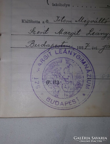 1926-34 Az Isteni Megváltó Leányai Budapesti I. Ker. Szt Margit -Leánygimnáziuma Tanulmányi értesítő