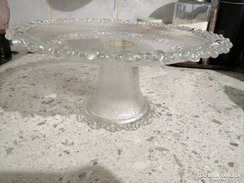 Italian glass cake set