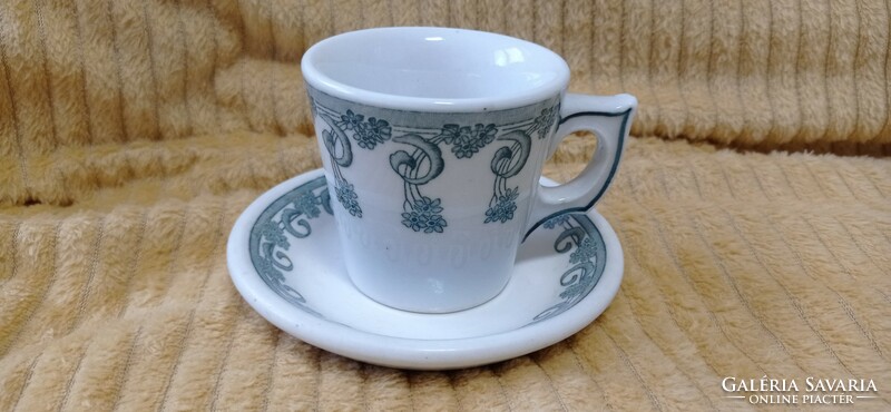 Antique, heart-stamped, Zsolnay cup. Coffee tea cup. Cafe house.