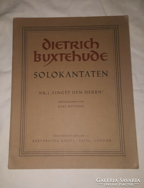 Dietrich Buxterhude / Solokantaten / Karl Matthaei álírásával