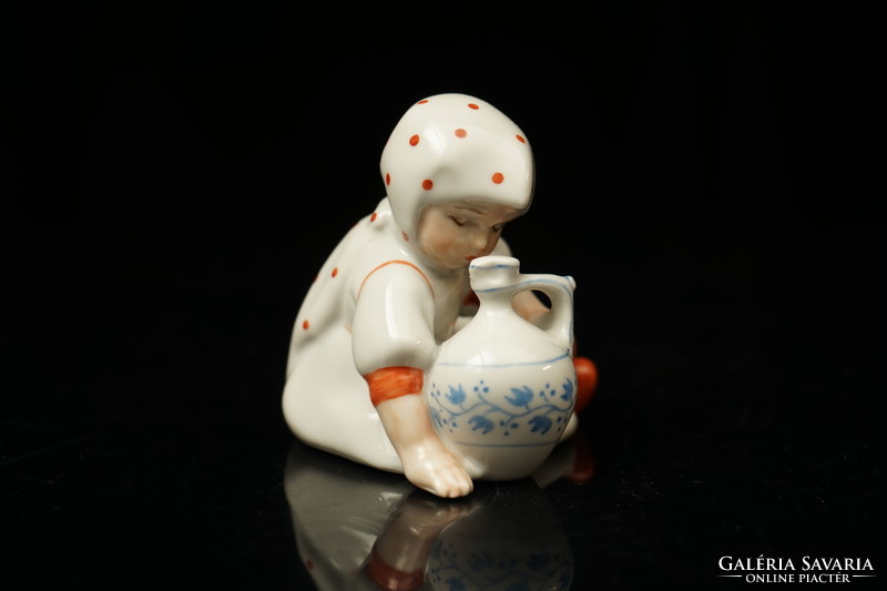 Régi Zsolnay Annuska Porcelán / Figura / Retró Régi