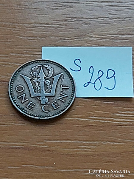 BARBADOS 1 CENT 1973  SZIGONY,CÍMER, Bronz  S289