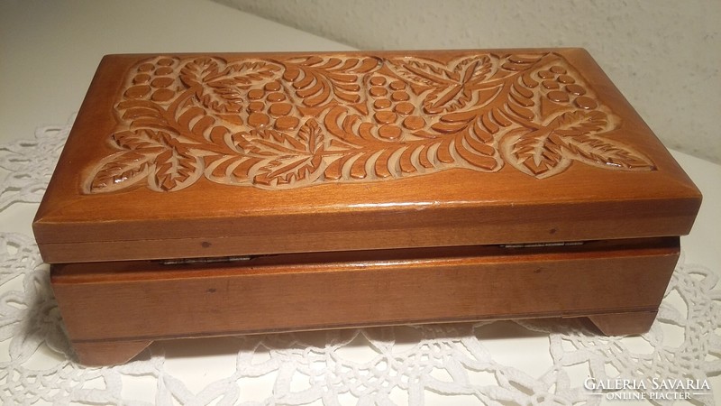 Carved wooden box, very nice