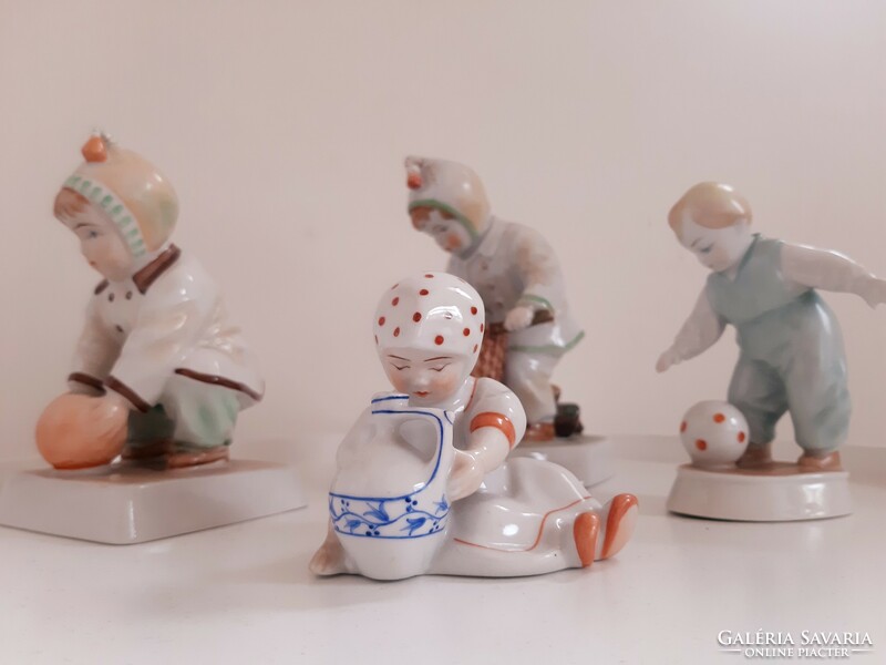 Zsolnay porcelain figurines in one package