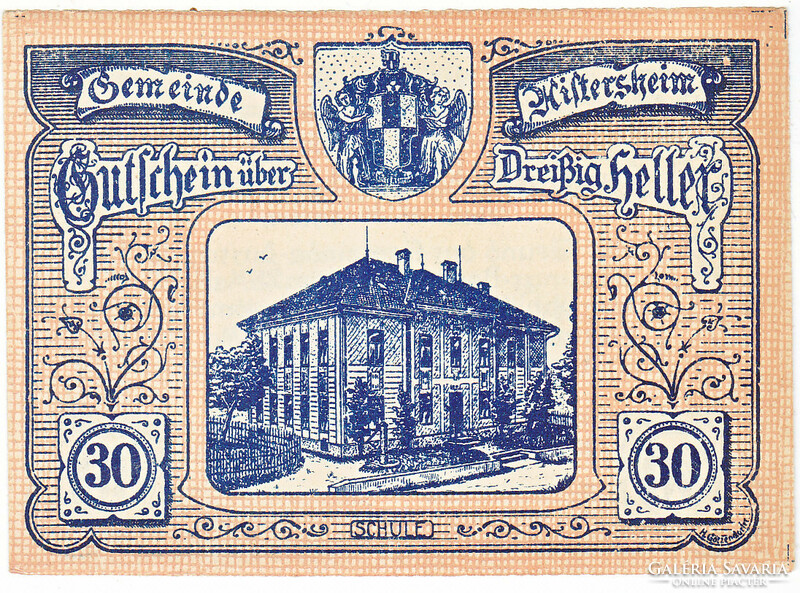 Osztrák szükségpénz  30 heller 1920