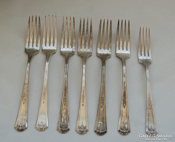 Antique tudor plate dining forks made in usa