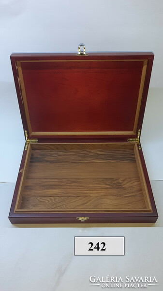 Beautiful mahogany colored wooden box, card box, cigar box