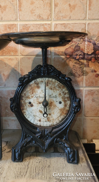 Antique plate cast iron clock scale