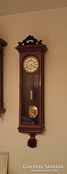 Biedermeier long pendulum wall clock! 1840!