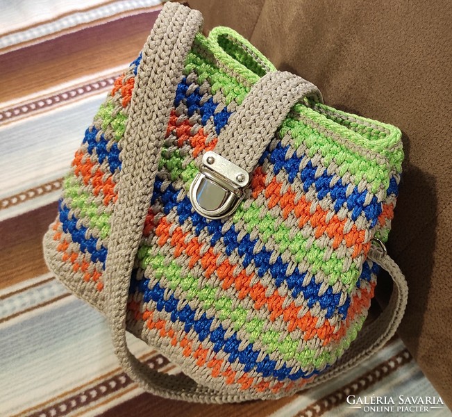 Crochet colorful bag