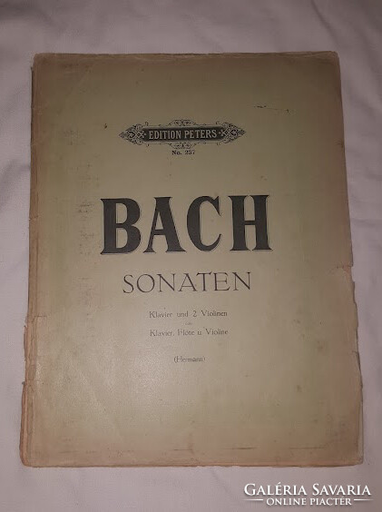 Bach / sonatas / edition Peters no 237