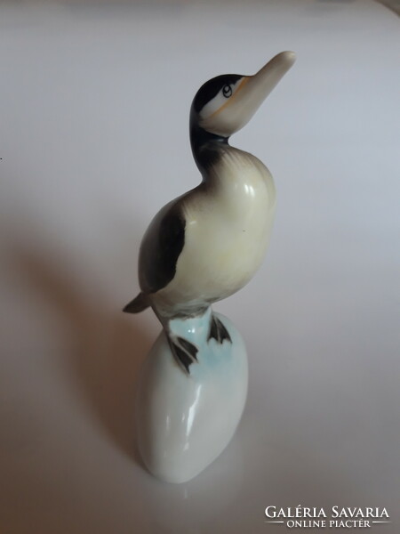 Old raven house bird porcelain figure