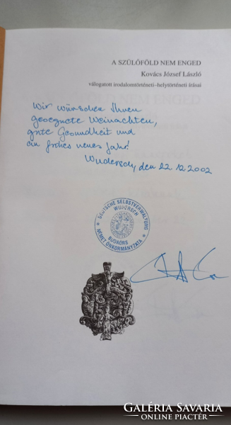 László József Kovács: the homeland does not allow (dedicated copy)