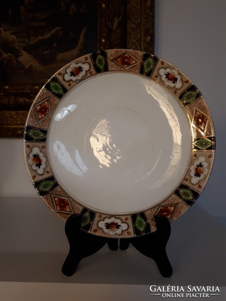 Régi kézzel festett angol fajansz tányér 20 cm
