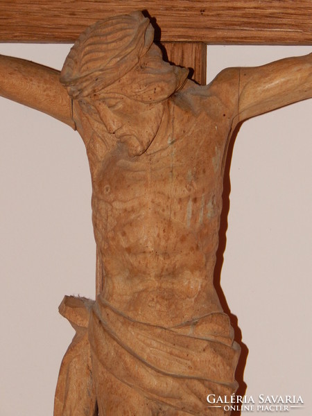 Large wooden cross, corpus, crucifix in excellent condition; . From the early 1900s