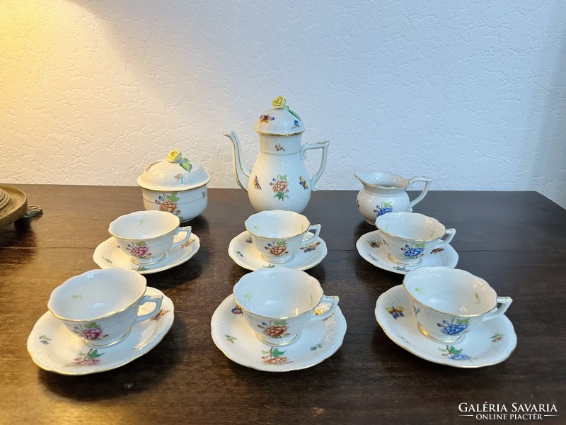 6-person coffee set with Victorian pattern from Old Herend