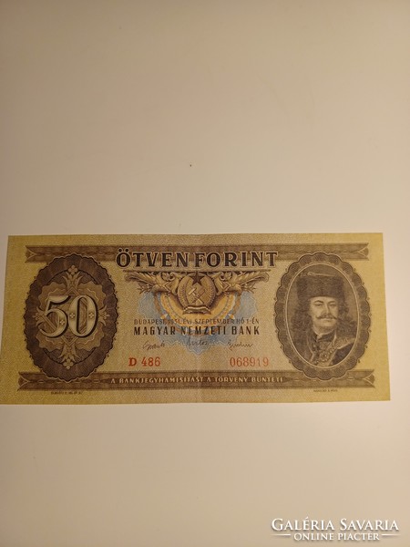 1951 Ropogós 50 Forintos Ritka Bankjegy.