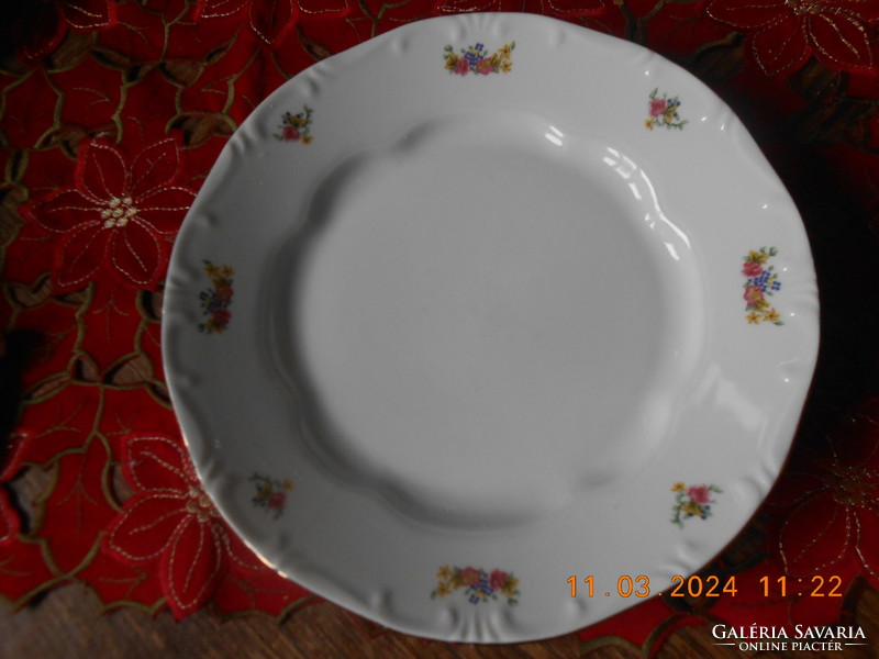 Zsolnay virágcsokor mintás lapos tányér I