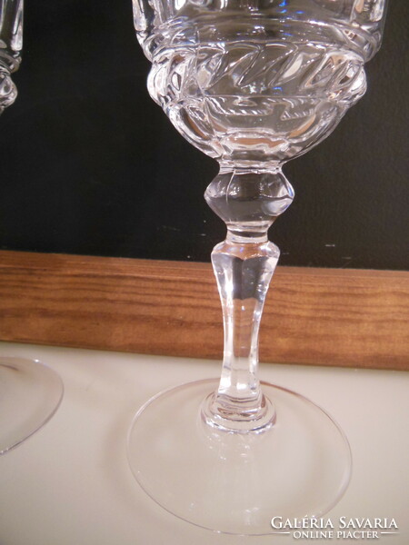 Glass - crystal - 2 pieces !!! - 16.5 X 7.5 cm - 2 dl - German - flawless